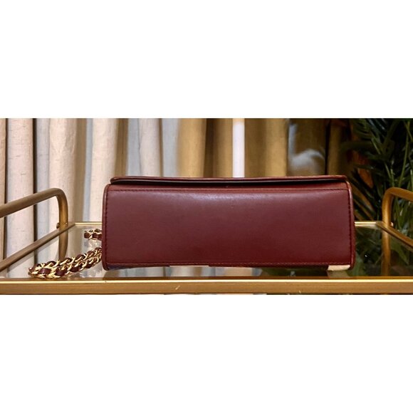 RARE!! Tory Burch Multi-Color Striped Fleming Python Chain Strap Shoulder Bag - Picture 7 of 11